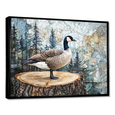 Oie canadienne dans la forêt de pins, paysage III - oie grande, art mural