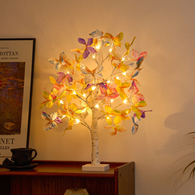 Lighted Birch Novelty Table Lamp