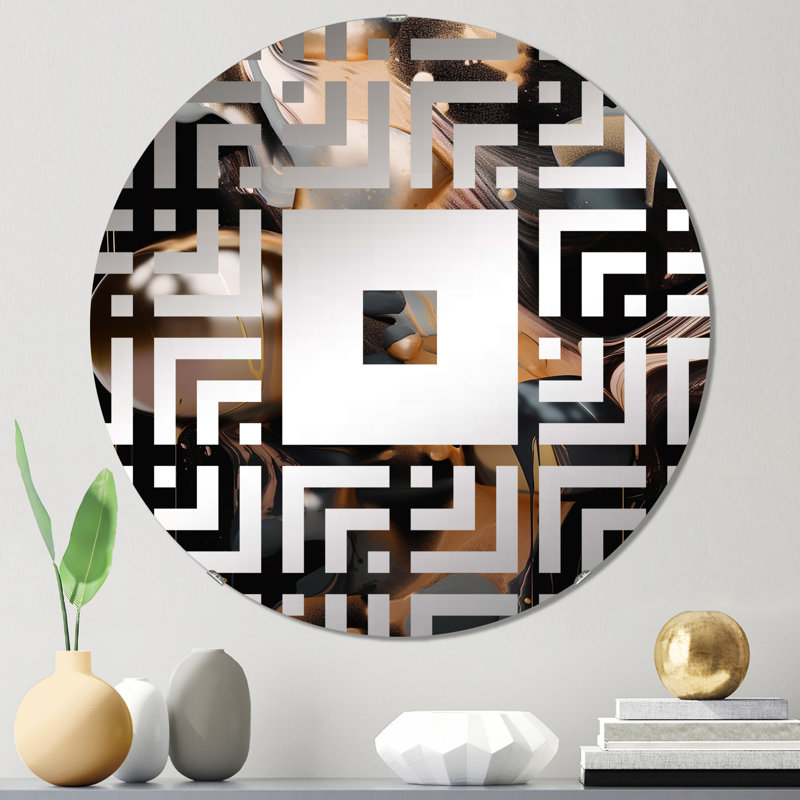 Wilmen - Miroir mural carré, 31,4 po x 31,4 po