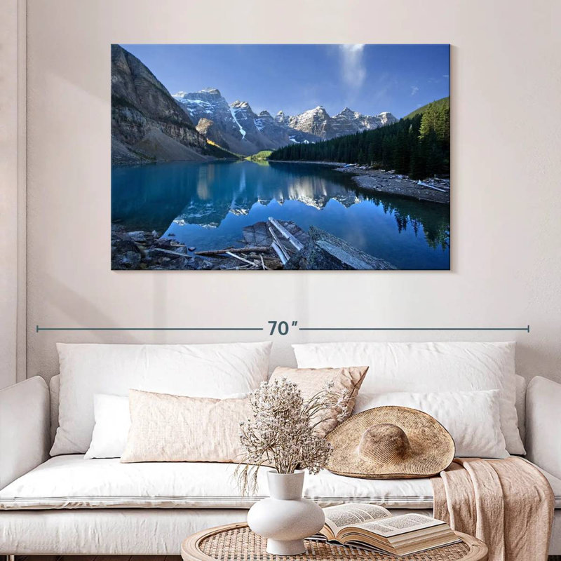 Lac pittoresque de la Moraine, H 32 po x l 48 po