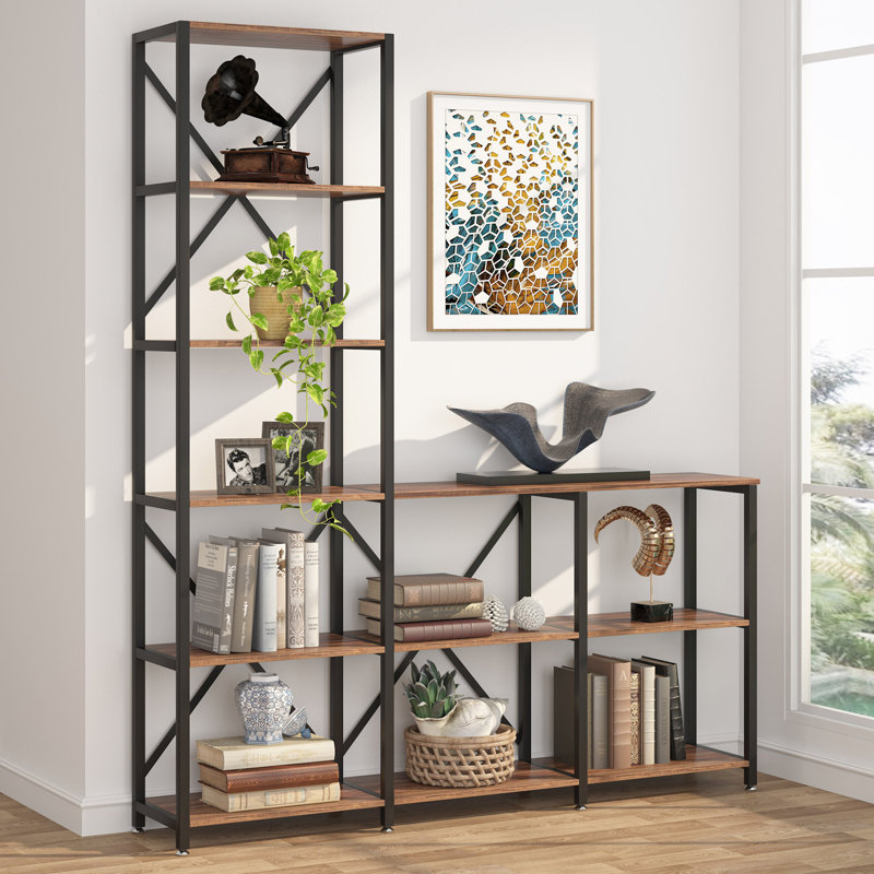 Benco Bookcase, Rustic/Black