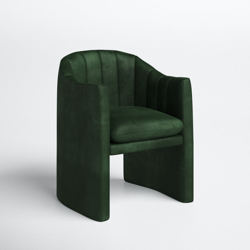 Kidman Velvet Upholstered Arm Chair, Green Velvet