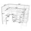 Lit mezzanine double avec tiroirs, bureau, escalier de rangement et garde-corps-1227326546
