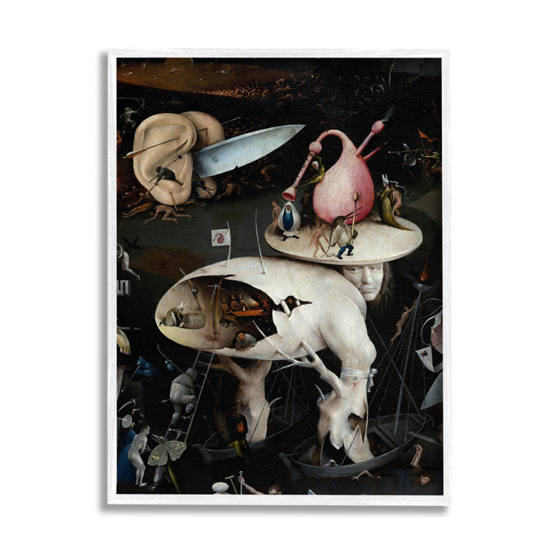 " Garden Of Earthly Delights Right Panel Detail Hieronymus Bosch " Painting Print, 30" H x 24" W x 1.5" D