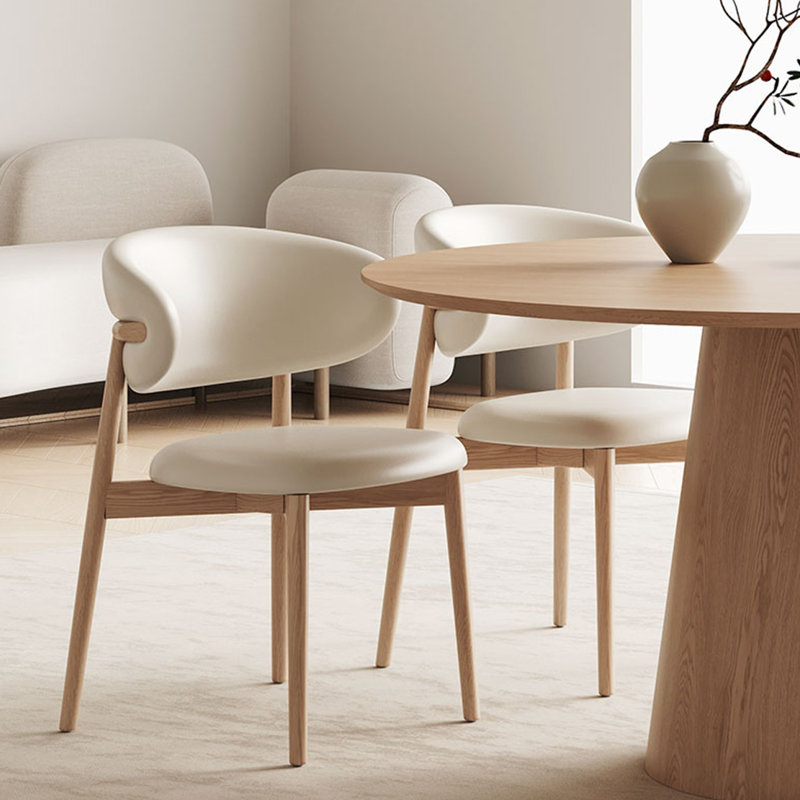 Table de salle à manger en bois massif Log Style, H 29,52 po x L 47,24 po x l 47,24 po, 9 pièces : table, 8 chaises