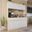 Armoire de cuisine avec comptoir pour four à micro-ondes l 63 po Calder-276646547