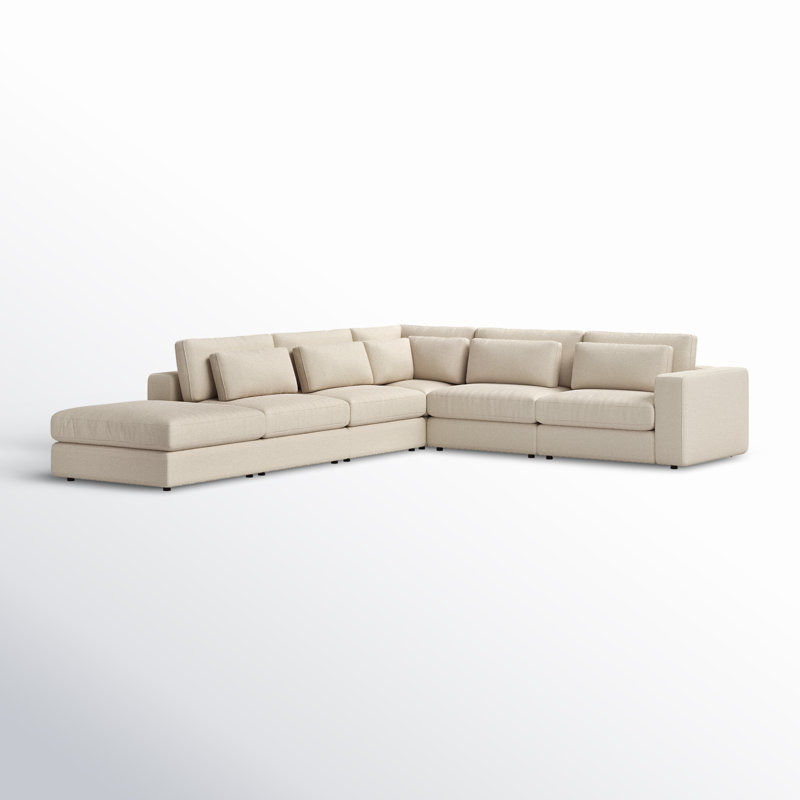 Palla Modular Upholstered L-Sectional, Left Hand Facing, Clairmont Sand Polyester / Olefin