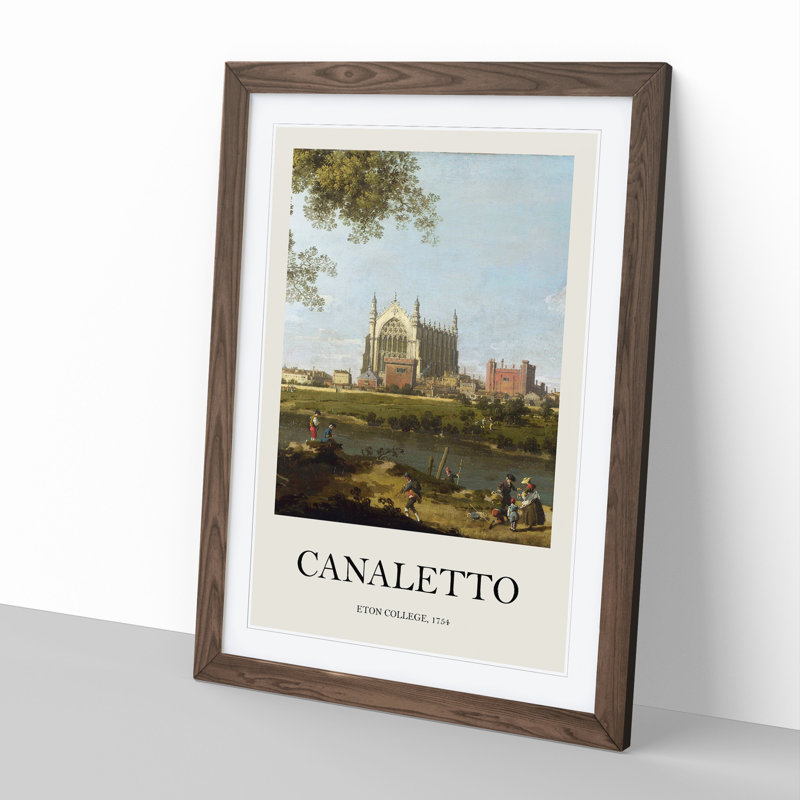 Eton College by Giovanni Canaletto - Single Picture Frame Print, Walnut Framed, 48cm H x 36cm W x 2cm D