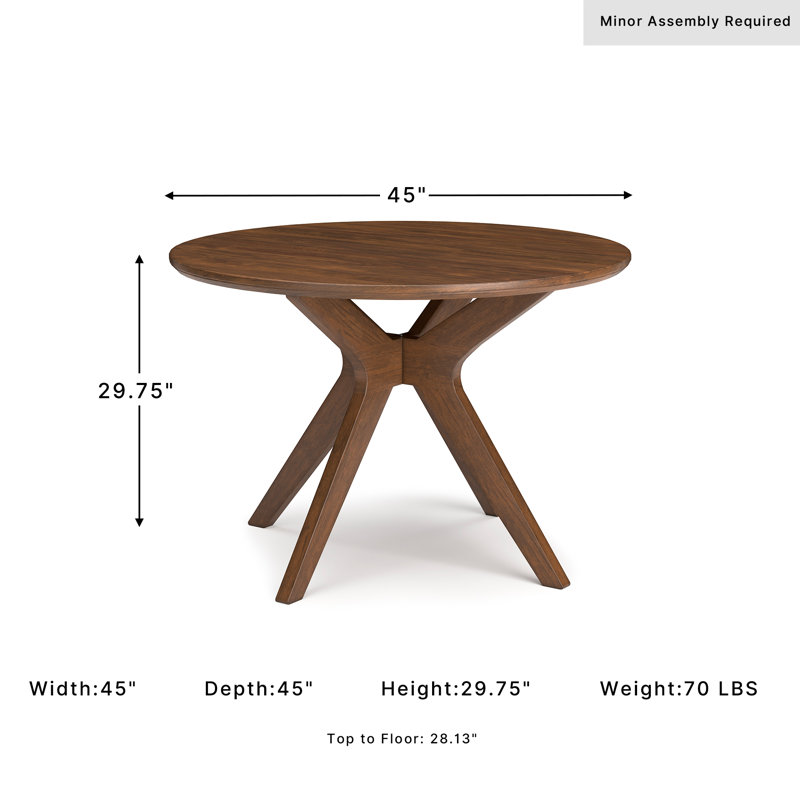 Goodall Round with Solid Wood Base Dining Table