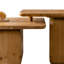 Ensemble de tables basses carrées de style rétro avec finition grain de bois, pour salon, bureau et salle à manger, naturel (ensemble de 2)-2002383186