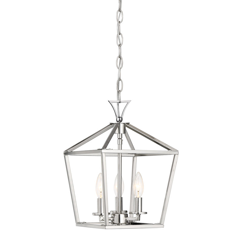 Hastings 3-Light Chandelier, Nickel poli