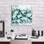  «Teal Flock 1» par June Erica Vess, art mural sur toile, 18 po x 18 po-1806451733