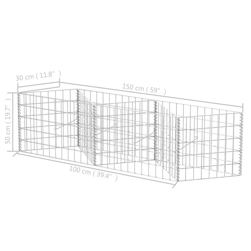 Mahia Metal Planter Box, H50 x W150 x D30cm