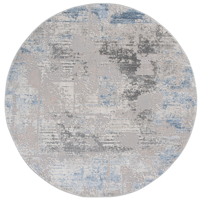 Palma 368 Performance Abstract Rug, 6'-7" X 6'-7" Round