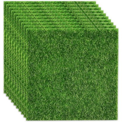 10 paquets de gazon artificiel - 6 X 6 pouces Faux Miniature