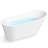 FerdY Langkawi 59" Acrylic Freestanding Bathtub, Brushed Nickel Drain