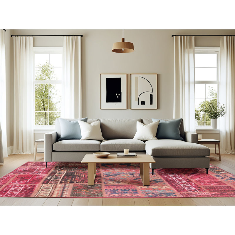 Tapis abstrait moderne et abstrait, Rectangle 6 pi x 9 pi