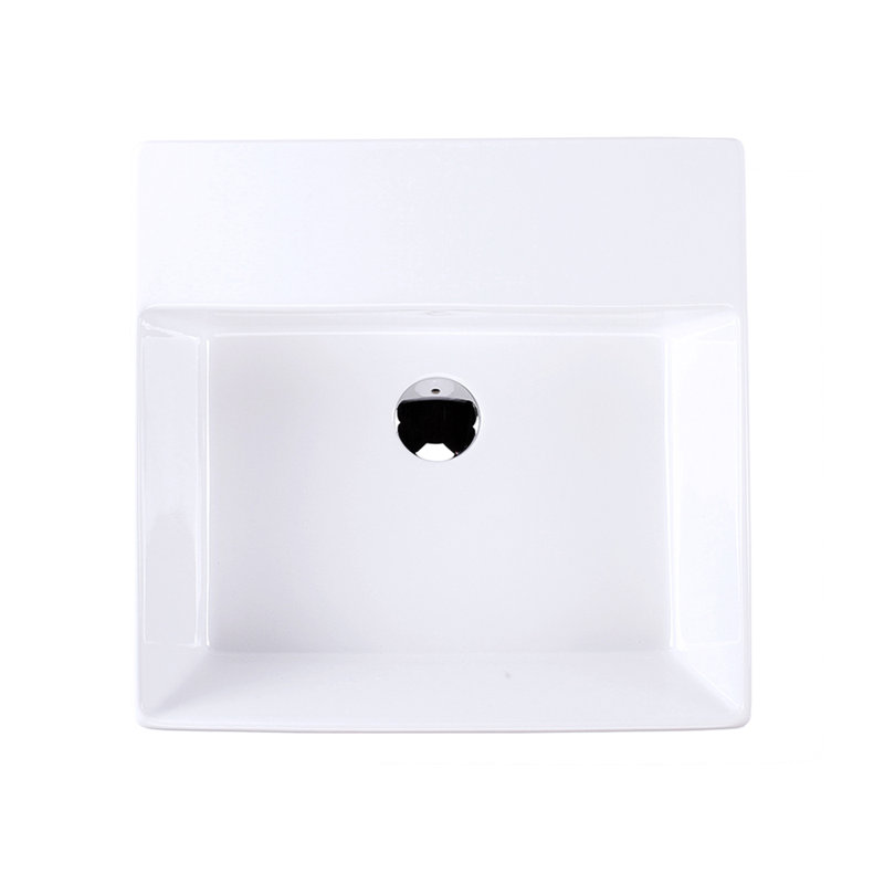 Aquamedia 19.75'' L Bathroom Sink, 0 Hole