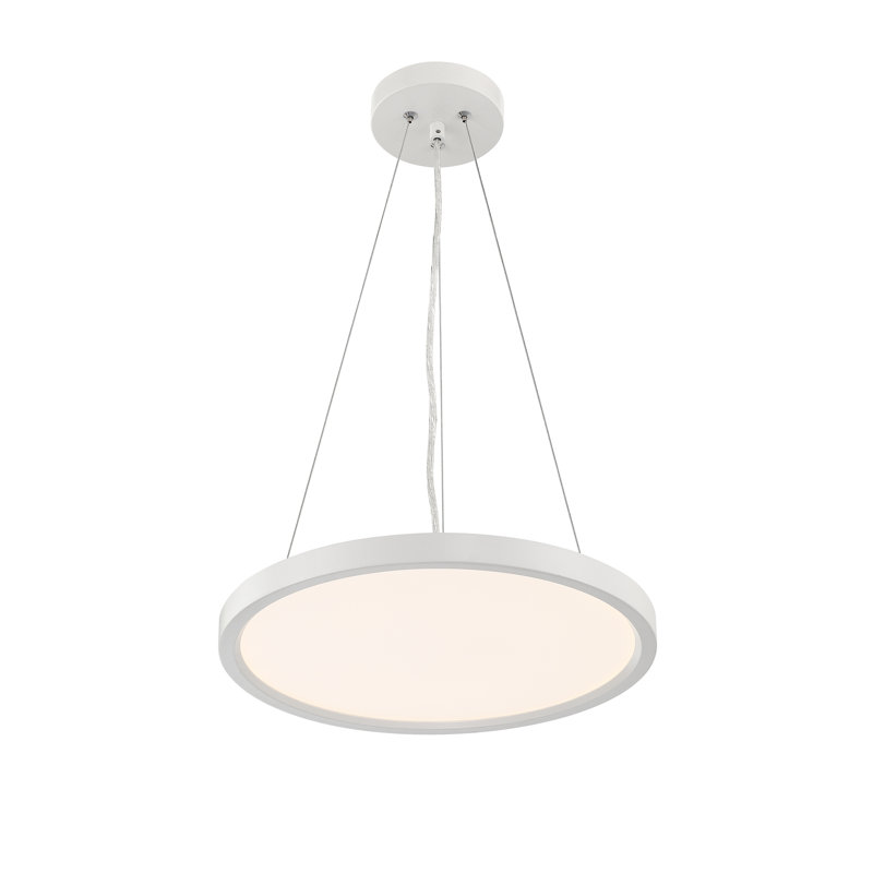 1 - Light Chandelier Pendant, White