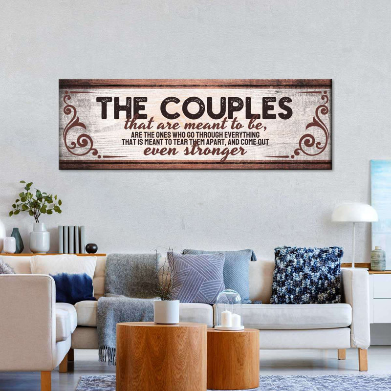 The Couples Quote Canvas Print, 8" H x 24" W x 1" D