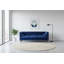 Canapé Chesterfield 3 places capitonné avec coussins cylindriques