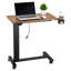 Table de lit surélevée, table de chevet mobile avec 4 roues, levage électrique avec bouton de mise à niveau, bureau pour ordinateur portable roulant avec porte-gobelet, bureau de lit réglable en hauteur pour la maison, le bureau, le bureau, le bois et le noir
