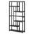 78.7" Extra Tall 7-Tier Industrial Black Etagere Bookcase With 10 Shelves Organizer For Living Room, Bedroom-1885621740