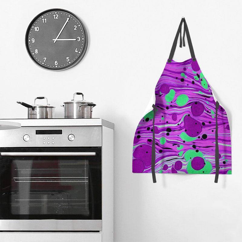 Tablier spirales, Mauve/vert