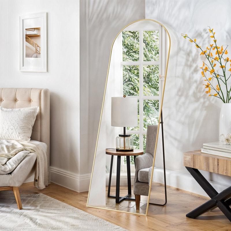 Miroir pleine longueur Masrur, Or, 64 po x 21 po