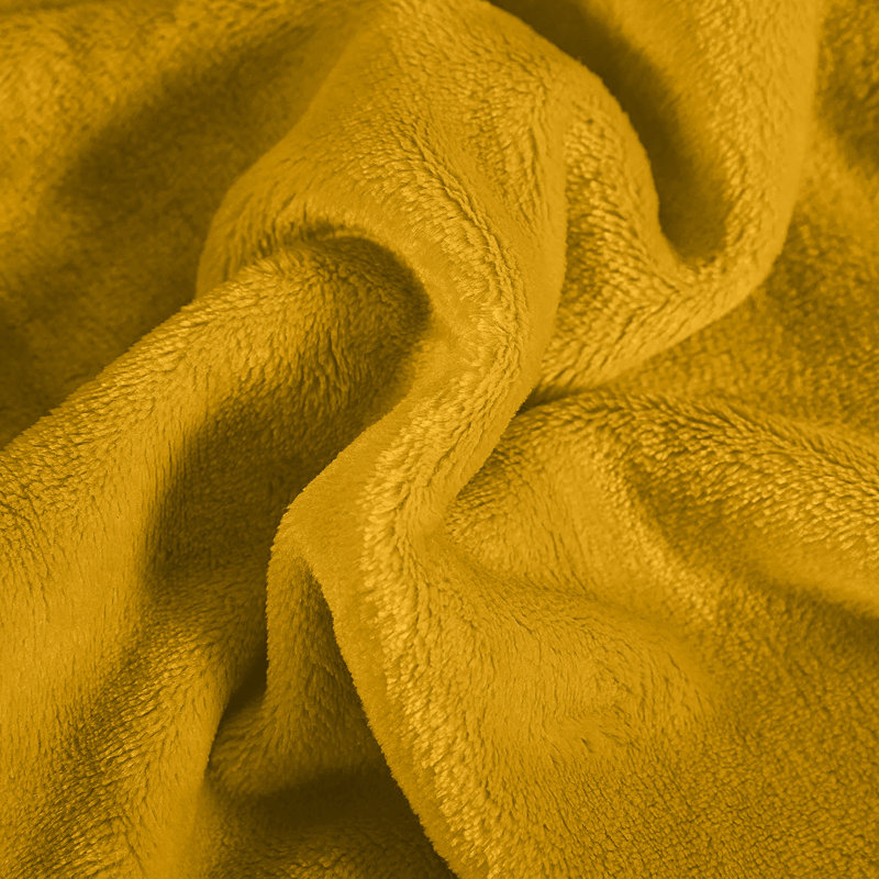 Ultra-Soft Fleece Blanket - Plush Warm Bed & Sofa Throw for All-Season Comfort, Double (150cm x 200cm), Ochre