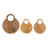 3-Piece Round Mango Wood Cutting Boards In Various Sizes With Stand