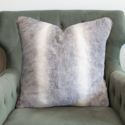 Thomas Collection® Gray Tissavel Chinchilla Faux Fur Pillow In Assorted Sizes