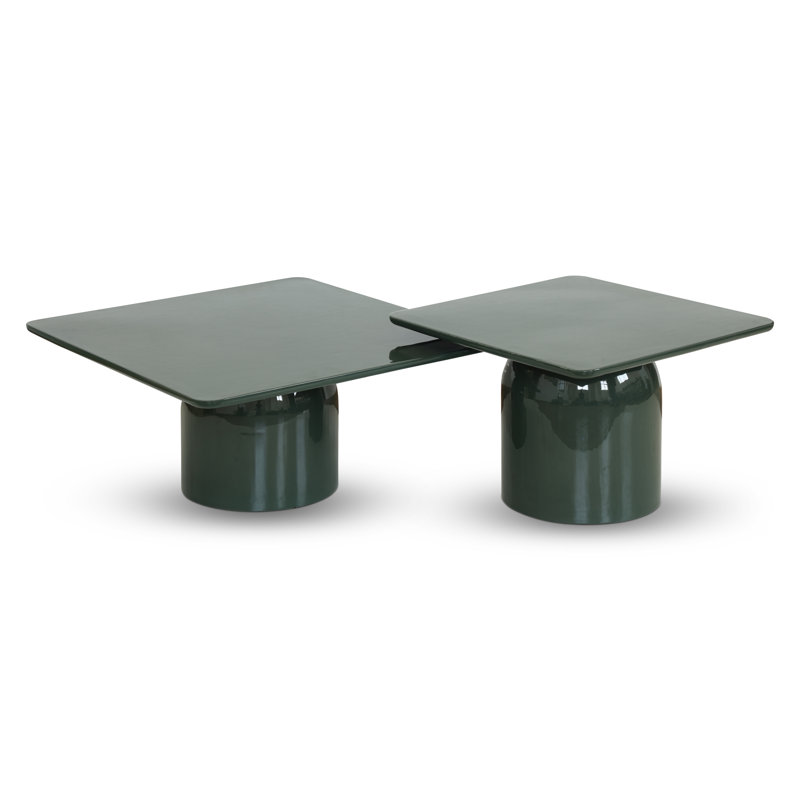 Ensemble de 2 tables basses Tommie, Vert