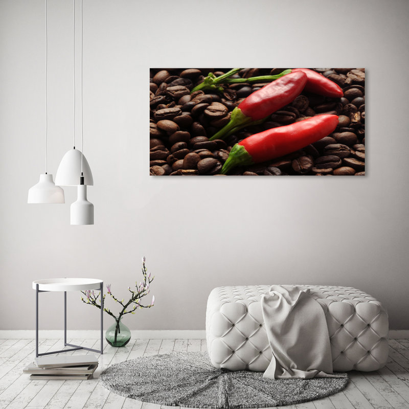 Chillies And Coffee - Wrapped Canvas Print