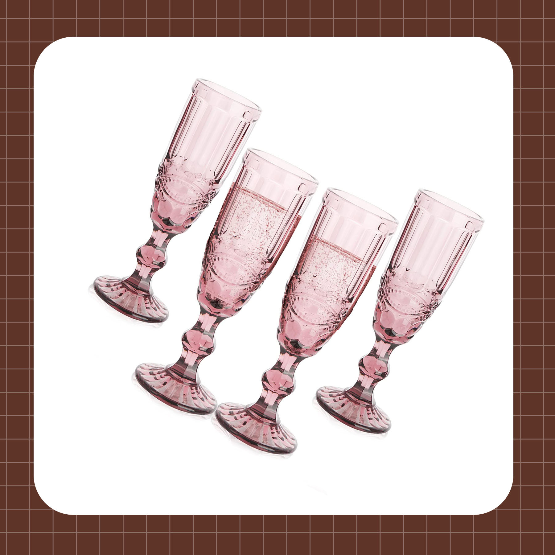 Godinger Meridian 7 Oz. Fluted Champagne Glasses - Set of 4: Champagne  Glasses