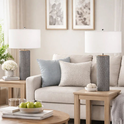 Ensemble de lampes de table 28,5 "gris