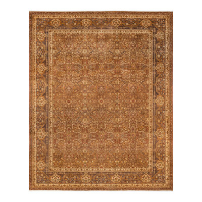 One-of-a-Kind 8 X 10 2010s Wool Area Rug in Yellow