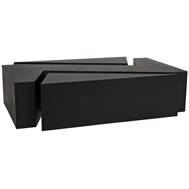 Noir Black Rectangular Metal Coffee Table