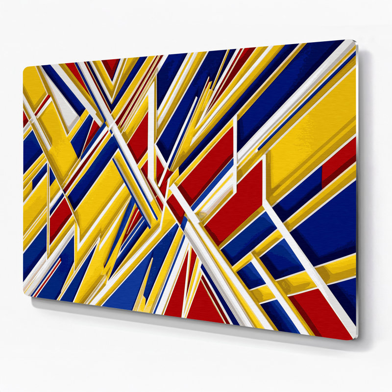 «Hard Edge» 72, art mural en métal brun, H 12 po x l 18 po