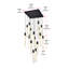 Luminaire suspendu rectangulaire à 16 lumières Aliha-1744692455