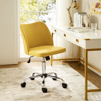 Chaise de bureau sans accoudoirs avec pieds en métal Gwenola