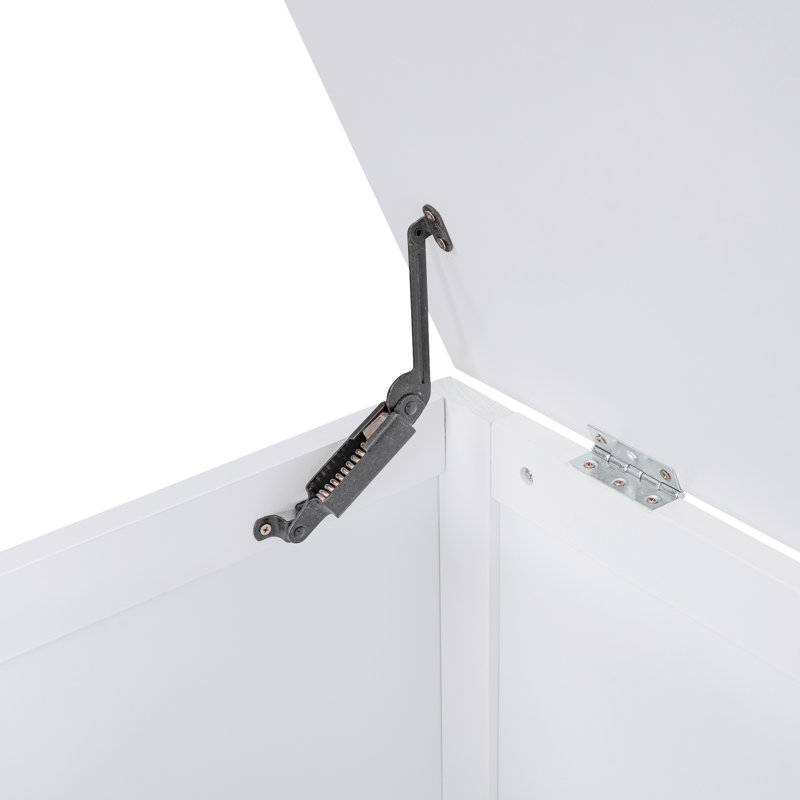 Lit de jour simple avec accoudoirs de rangement, lit gigogne et station de charge, blanc