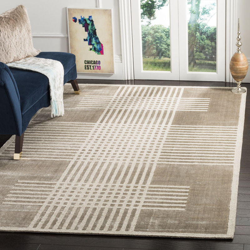 Tapis en coton tissé à la main Endor, Rectangle 9 pi x 12 pi