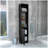Black Wengue 2-Shelf Rectangle Linen Cabinet