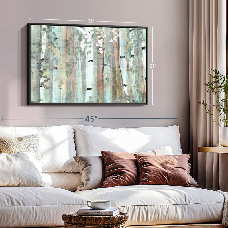 Floral et botanique «Spring Birch Meadow», H 21 po x l 31 po