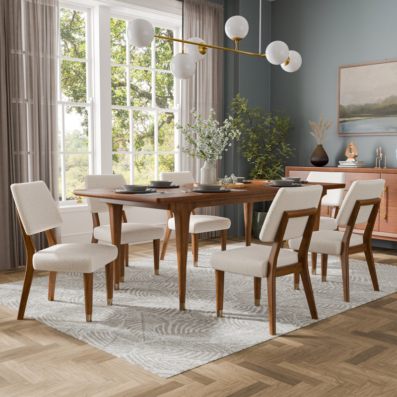 Ensemble de table de salle à manger 7 pièces Oberlander, 7 pièces : table, 6 chaises