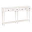 Console rétro blanche. 4 tiroirs et tablette ouverte. Finition pin rustique avec glacis patiné. Fabriqué en pin. Pour le salon, l'entrée, le placage rétro du couloir. Convient aux styles de vestibule. Installation simple-2109952494-2109952483