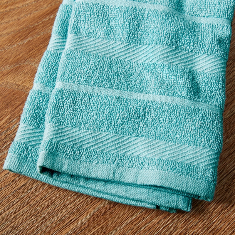 KitchenAid Albany Kitchen Towel 4-Pack Set, Aqua