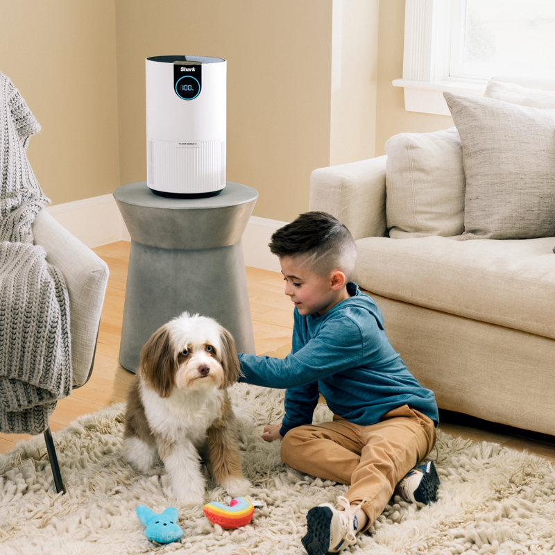 Shark White HEPA Filter Tower Air Purifier for 500 sq. ft.