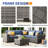 6 Piece Rattan Sectional Seating Group With Cushions-2007242730